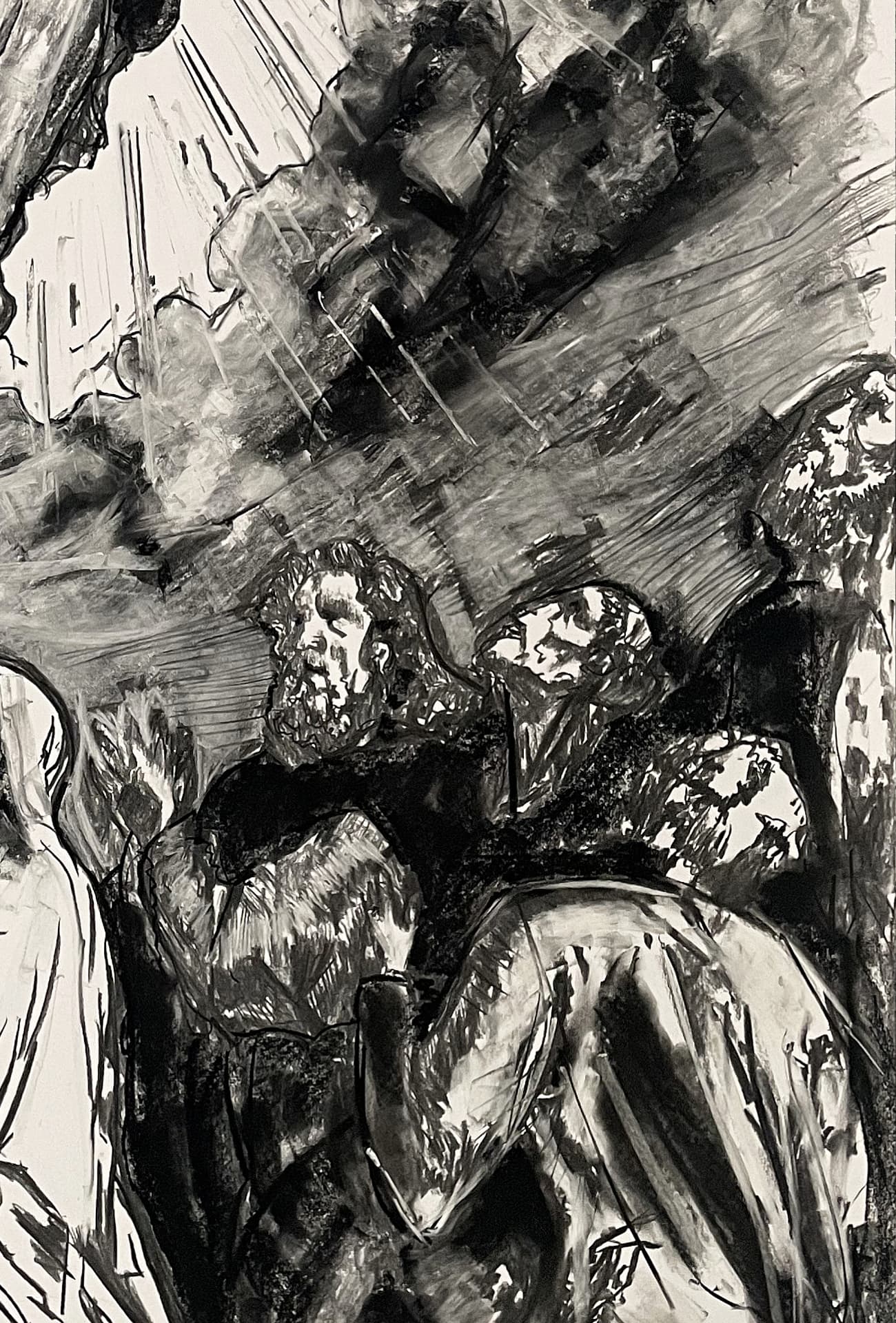 Paula Mosica — artist, Berlin — The Resurrection of Christ, 2026 — Witnesses Below The Resurrection of Christ: witnesses below detail