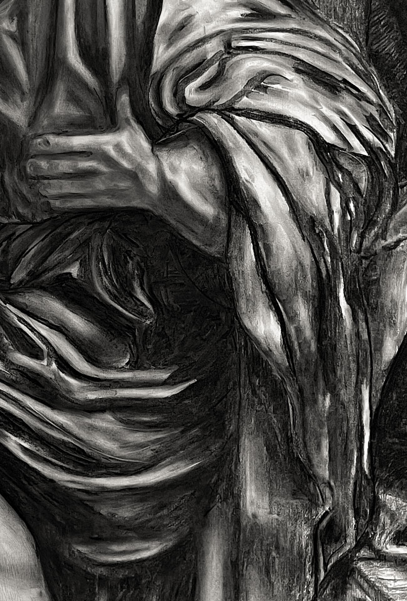 Paula Mosica — artist, Berlin — Year of the Lord, 2026 — Hand and Fabric Year of the Lord: hand and fabric detail